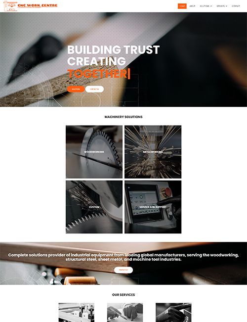 “Website Design & Development” project for CNC Work Centre