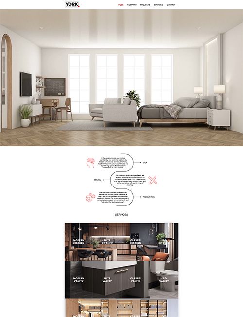 “Website Design & Development” project for York Hospitality & Millwork